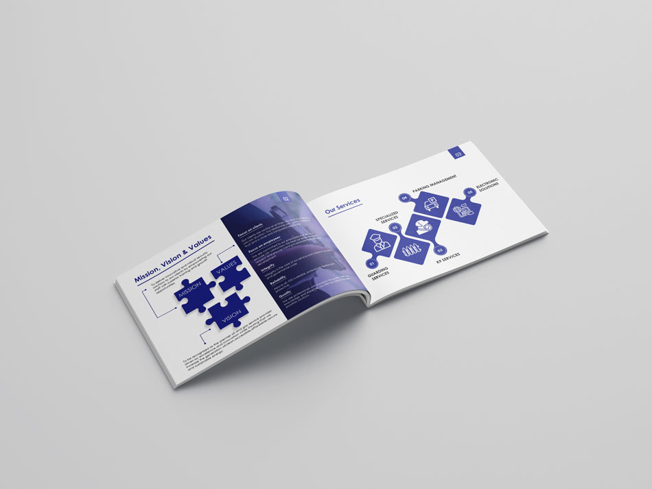 A company profile design forDAQLAS-SECURITY-Company Profile Design Cape Town